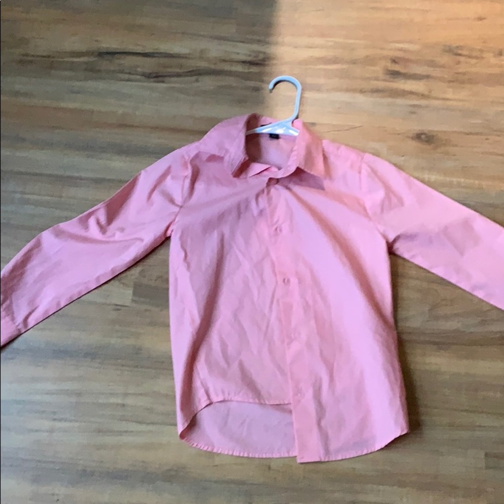 A boys pink George button down shirt